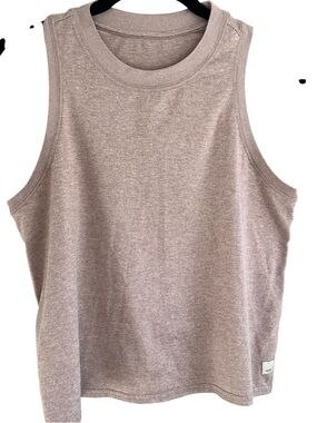 Vuori Energy Tank Top S Mauve Heather High Neck Crop Athleisure
